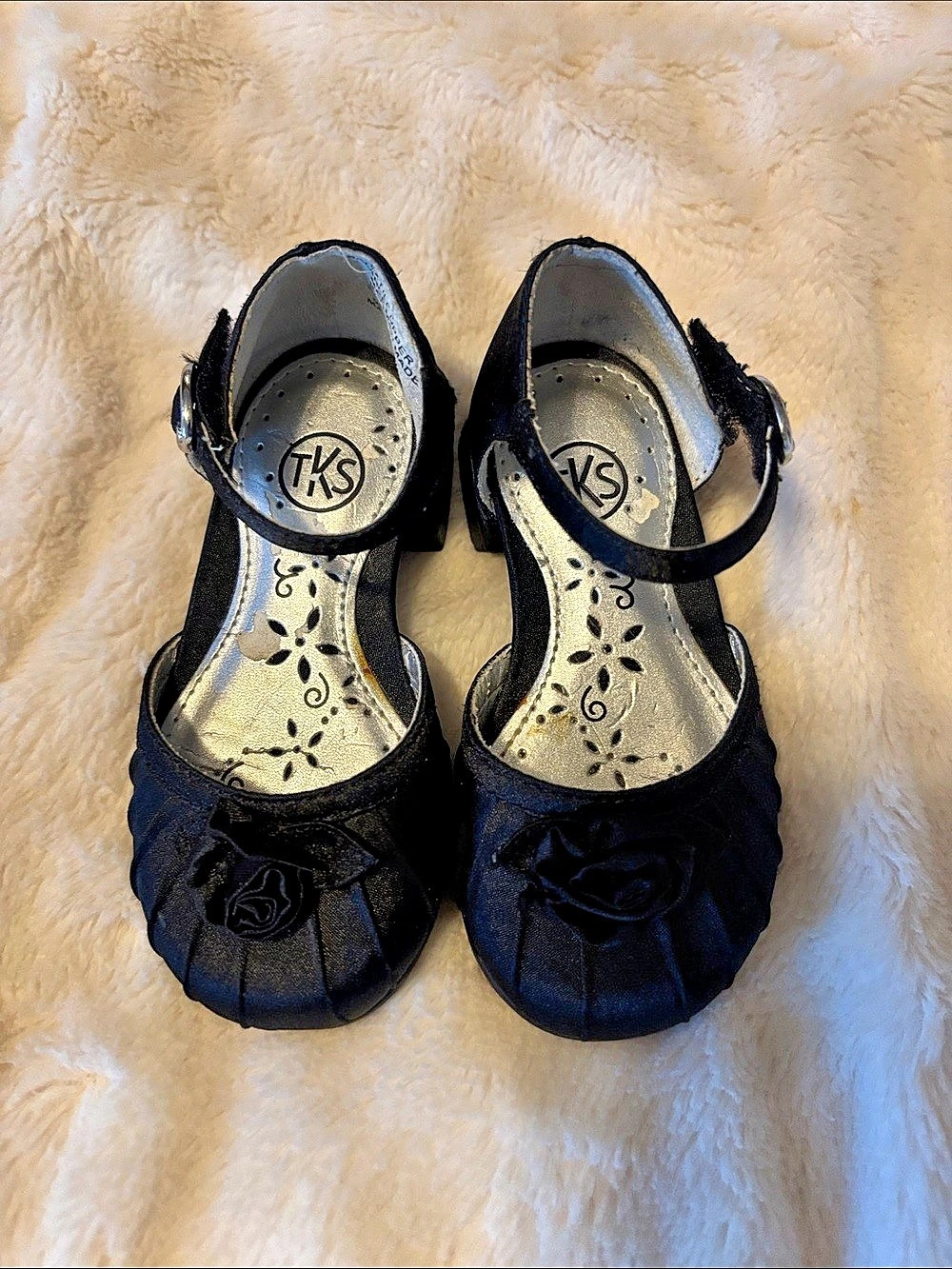 TKS Black Mary Jane Toddler heels